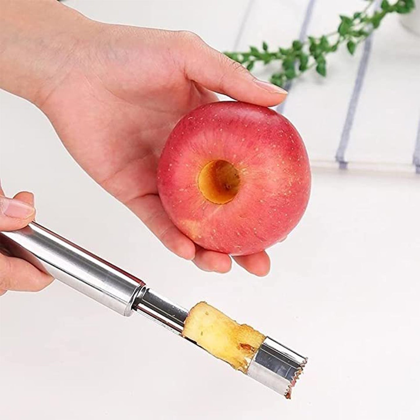 2187 Apple Corer Stainless Steel, Core Remover for Apple and Pear, Kitchen Gadget.