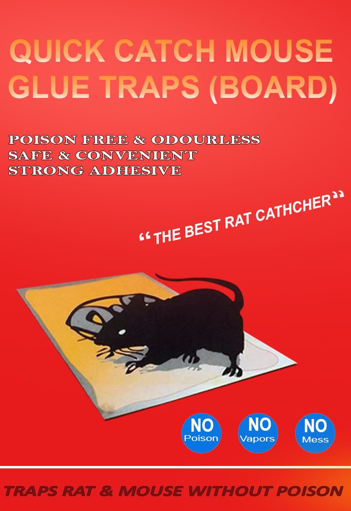 203 Red Mice Glue Traps (1pc) DeoDap