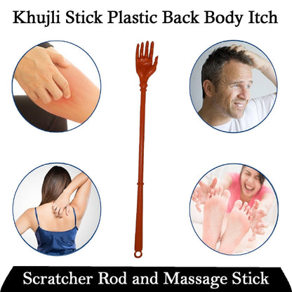 1463 Khujli Stick Plastic Back Body Itch Scratcher Rod and Massage Stick DeoDap