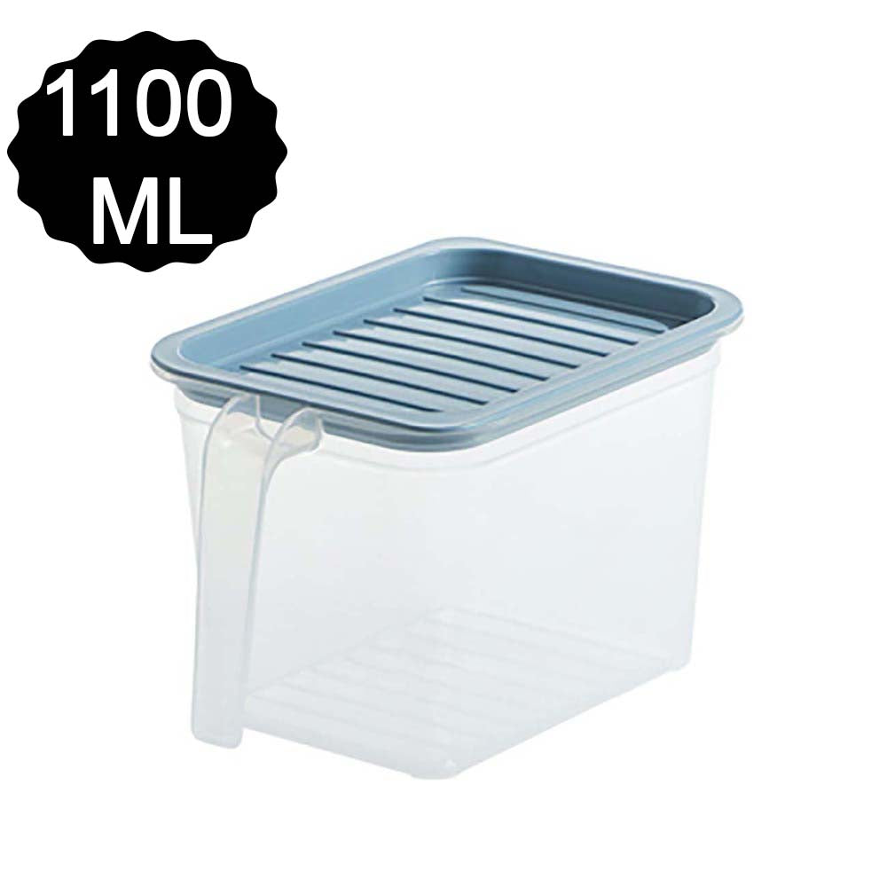 2454 Air Tight Unbreakable Big Size 1100 ml Square Shape Kitchen Storage Container (Set of 6) DeoDap