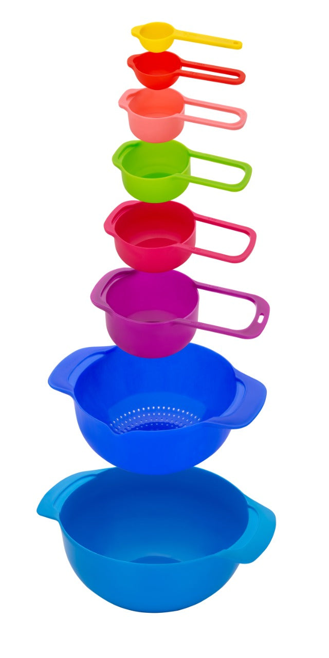 0833 8 Piece Nesting Bowls with Measuring Cups Set DeoDap