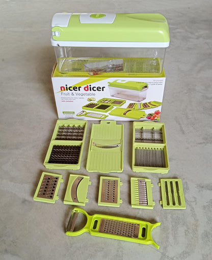 2489 Plastic 13-in-1 Manual Vegetable Grater,Chipser and Slicer