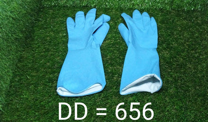 0656 - Cut Glove Reusable Rubber Hand Gloves (Blue) - 1 pc DeoDap